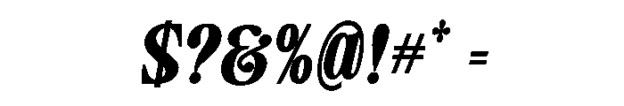 Camiron Grade Slant Font OTHER CHARS
