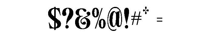 Camiron Regular Font OTHER CHARS
