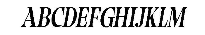 Camiron Semi Condensed Slant Font UPPERCASE