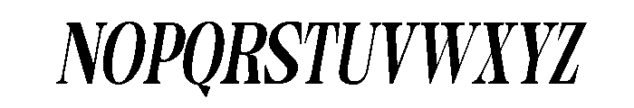 Camiron Semi Condensed Slant Font UPPERCASE