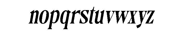 Camiron Semi Condensed Slant Font LOWERCASE