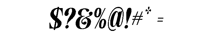 Camiron Slant Font OTHER CHARS