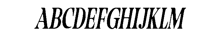 Camiron Soft Condensed Slant Font UPPERCASE