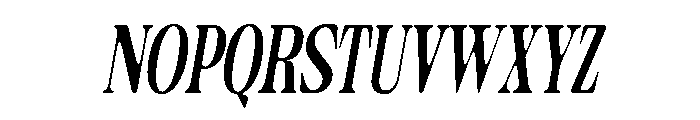 Camiron Soft Condensed Slant Font UPPERCASE