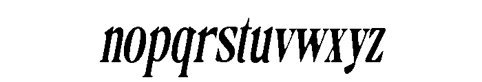 Camiron Soft Condensed Slant Font LOWERCASE
