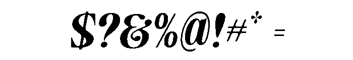 Camiron Soft SemExp Slant Font OTHER CHARS