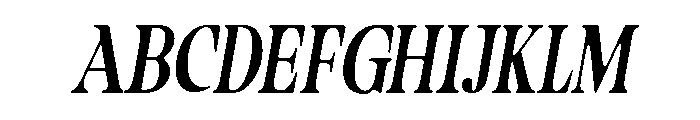 Camiron Soft SemiCond Slant Font UPPERCASE