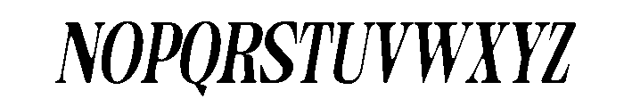 Camiron Soft SemiCond Slant Font UPPERCASE