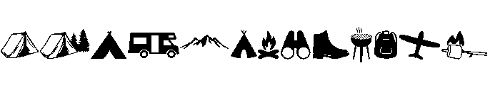 Camping Icons FONT