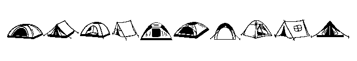 Camping tent Font OTHER CHARS