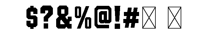 CampusRally Condensed Font OTHER CHARS