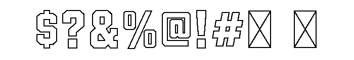 CampusRally Outline Font OTHER CHARS