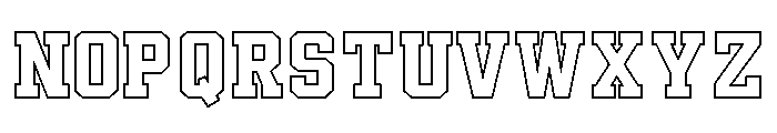 CampusRally Outline Font LOWERCASE