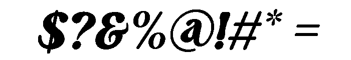 Camstey-Italic Font OTHER CHARS