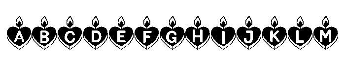 Candle Heart Font UPPERCASE