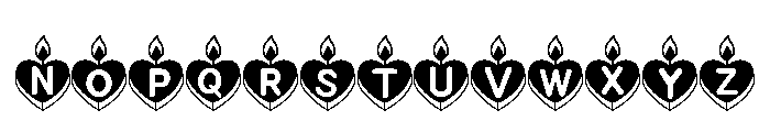 Candle Heart Font UPPERCASE