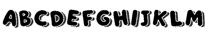 Candy Stripe Bubble Regular Font UPPERCASE