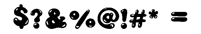 CandyGroovy Bubble Font OTHER CHARS