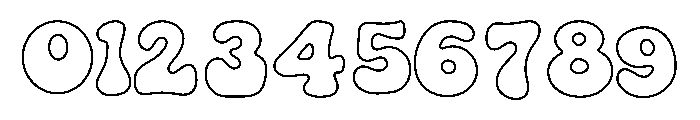 CandyGroovy Outline Font OTHER CHARS