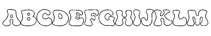 CandyGroovy Outline Font UPPERCASE