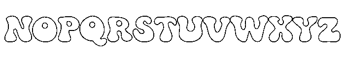 CandyGroovy Outline Font UPPERCASE
