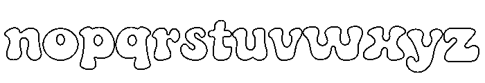 CandyGroovy Outline Font LOWERCASE