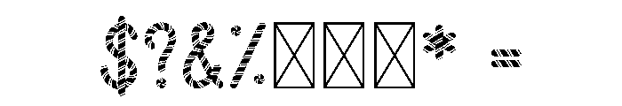 Candycane Party Font OTHER CHARS