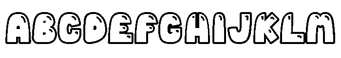 Canele Soda Outline Shine Font UPPERCASE