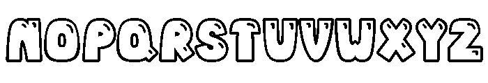 Canele Soda Outline Shine Font UPPERCASE