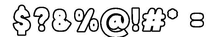 Canele Soda Outline Font OTHER CHARS