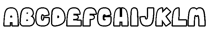 Canele Soda Outline Font UPPERCASE