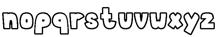 Canele Soda Outline Font LOWERCASE