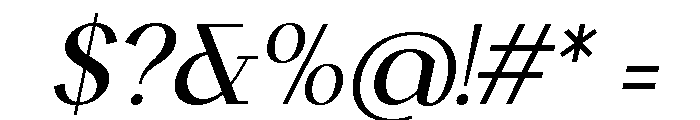 Canilera Italic Font OTHER CHARS