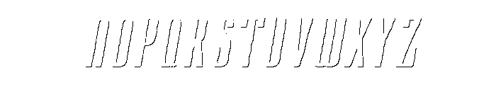 CansumHand-58ShadowBoldItalic Font UPPERCASE