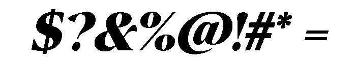 Canto Black Italic Font OTHER CHARS