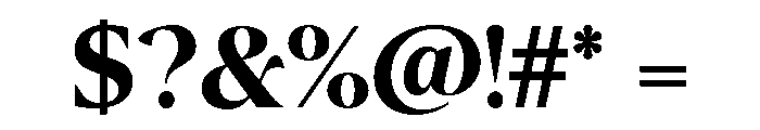Canto Bold Font OTHER CHARS