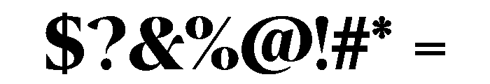 Canto Extra Bold Font OTHER CHARS