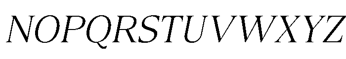 Canto Extra Light Italic Font UPPERCASE