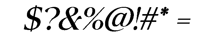 Canto Italic Font OTHER CHARS