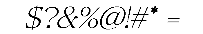 Canto Thin Italic Font OTHER CHARS