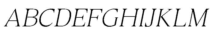 Canto Thin Italic Font UPPERCASE