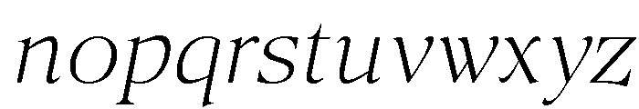 Canto Thin Italic Font LOWERCASE
