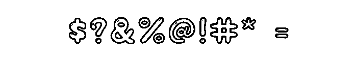 Caramel Soda Outline Shine Font OTHER CHARS