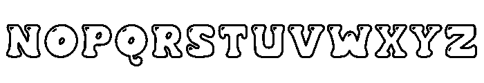 Caramel Soda Outline Shine Font LOWERCASE