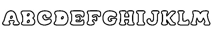 Caramel Soda Outline Font UPPERCASE
