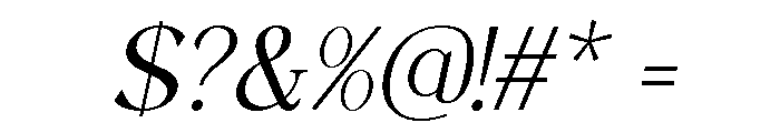 Caramile Italic Font OTHER CHARS