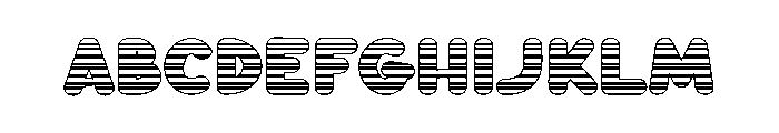 Card Rainbow Font UPPERCASE
