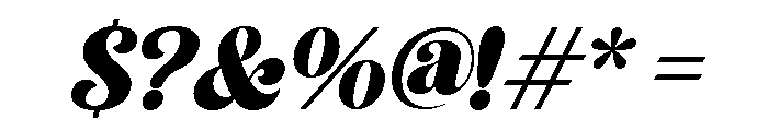 Caribel Italic Font OTHER CHARS