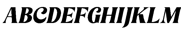Caribel Italic Font UPPERCASE