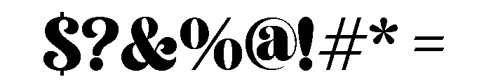Caribel Regular Font OTHER CHARS